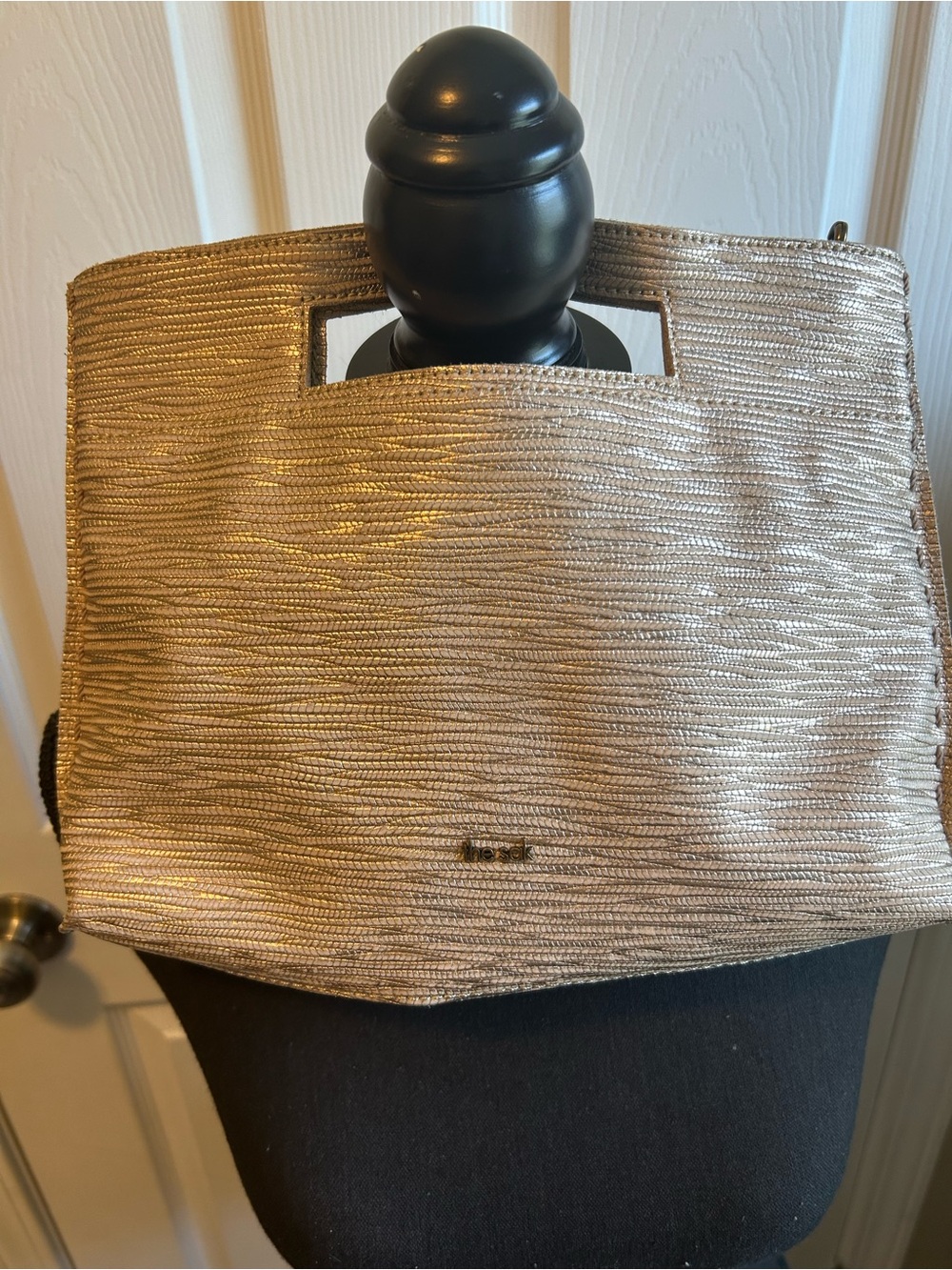 The sak Metallic Gold Women’s Handbag with Cutout Handles
